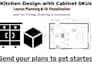 kitchen design and 3d rendering with cabinet sku specification in 2020 design